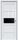 Межкомнатная Дверь Triadoors Царговая Gloss 550 ПО Белый Глянец со Стеклом Лакобель Черный / Триадорс