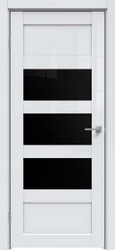 Межкомнатная Дверь Triadoors Царговая Gloss 549 ПО Белый Глянец со Стеклом Лакобель Черный / Триадорс