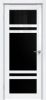 Межкомнатная Дверь Triadoors Царговая Gloss 524 ПО Белый Глянец со Стеклом Лакобель Черный / Триадорс