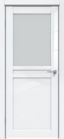 Межкомнатная Дверь Triadoors Царговая Gloss 504 ПО Белый Глянец со Стеклом Сатинат  / Триадорс