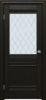 Межкомнатная Дверь Triadoors Царговая Luxury 593 ПО Тёмный Орех со Стеклом Ромб / Триадорс