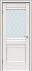 Межкомнатная Дверь Triadoors Царговая Luxury 593 ПО Лиственница Белая со Стеклом Ромб / Триадорс