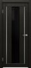Межкомнатная Дверь Triadoors Царговая Luxury 584 ПО Тёмный Орех со Стеклом Лакобель Черный / Триадорс