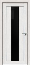 Межкомнатная Дверь Triadoors Царговая Luxury 584 ПО Лиственница Белая со Стеклом Лакобель Черный / Триадорс