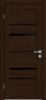 Межкомнатная Дверь Triadoors Царговая Luxury 582 ПО Бренди со Стеклом Лакобель Черный / Триадорс