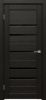 Межкомнатная Дверь Triadoors Царговая Luxury 582 ПО Тёмный Орех со Стеклом Лакобель Черный / Триадорс