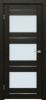 Межкомнатная Дверь Triadoors Царговая Luxury 580 ПО Тёмный Орех со Стеклом Сатинат / Триадорс