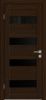 Межкомнатная Дверь Triadoors Царговая Luxury 571 ПО Бренди со Стеклом Лакобель Черный / Триадорс
