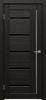 Межкомнатная Дверь Triadoors Царговая Luxury 563 ПО Тёмный Орех со Стеклом Лакобель Чёрный / Триадорс