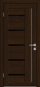 Межкомнатная Дверь Triadoors Царговая Luxury 563 ПО Бренди со Стеклом Лакобель Чёрный / Триадорс