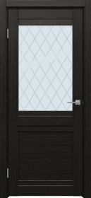 Межкомнатная Дверь Triadoors Царговая Luxury 558 ПО Тёмный Орех со Стеклом Ромб / Триадорс