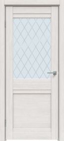 Межкомнатная Дверь Triadoors Царговая Luxury 558 ПО Лиственница Белая со Стеклом Ромб / Триадорс