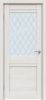 Межкомнатная Дверь Triadoors Царговая Luxury 558 ПО Лиственница Белая со Стеклом Ромб / Триадорс