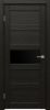 Межкомнатная Дверь Triadoors Царговая Luxury 550 ПО Темный Орех со Стеклом Лакобель Черный / Триадорс