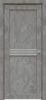 Межкомнатная Дверь Triadoors Царговая Future 601 ПО Бетон Темно-Серая со Стеклом Сатинат / Триадорс