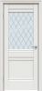 Межкомнатная Дверь Triadoors Царговая Concept 593 ПО Белоснежно Матовая со Стеклом Ромб/ Триадорс