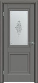 Межкомнатная Дверь Triadoors Царговая Concept 587 ПО Медиум Грей со Стеклом Сатин Белый Лак Прозрачный / Триадорс