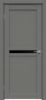 Межкомнатная Дверь Triadoors Царговая Concept 507 ПО Медиум Грей со Стеклом Лакобель Чёрный / Триадорс