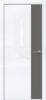 Дверь Каркасно-Щитовая Triadoors Gloss Белый Глянец 708 ПО Без Стекла с Декором Медиум Грей /Триадорс