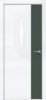 Дверь Каркасно-Щитовая Triadoors Gloss Белый Глянец 708 ПО Без Стекла с Декором Дарк Грин /Триадорс