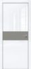 Дверь Каркасно-Щитовая Triadoors Gloss Белый Глянец 707 ПО Без Стекла с Декором Дуб Серена Каменно-Серый / Триадорс