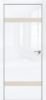 Дверь Каркасно-Щитовая Triadoors Gloss Белый Глянец 704 ПО Без Стекла с Декором Дуб Серена Керамика / Триадорс