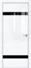 Дверь Каркасно-Щитовая Triadoors Gloss Белый Глянец 704 ПО со Стеклом Лакобель Черный / Триадорс