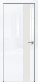 Дверь Каркасно-Щитовая Triadoors Gloss Белый Глянец 703 ПО Без Стекла с Декором Белоснежно-Матовый / Триадорс