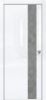 Дверь Каркасно-Щитовая Triadoors Gloss Белый Глянец 703 ПО Без Стекла с Декором Бетон Темно-Серый / Триадорс