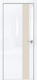 Дверь Каркасно-Щитовая Triadoors Gloss Белый Глянец 703 ПО Без Стекла с Декором Магнолия / Триадорс