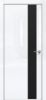 Дверь Каркасно-Щитовая Triadoors Gloss Белый Глянец 703 ПО Без Стекла с Декором Дуб Серена Графит / Триадорс