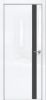 Дверь Каркасно-Щитовая Triadoors Gloss Белый Глянец 702 ПО Без Стекла с Декором Дарк Грей / Триадорс