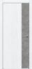 Дверь Каркасно-Щитовая Triadoors Future Дуб Серена Белый Кристалл 708 ПО Без Стекла с Декором Бетон Темно-Серый / Триадорс