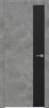 Дверь Каркасно-Щитовая Triadoors Future Бетон Темно-Серый 708 ПО Без Стекла с Декором Дуб Серена Графит / Триадорс