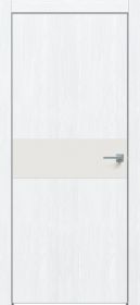 Дверь Каркасно-Щитовая Triadoors Future Дуб Серена Белый Кристалл 707 ПО Без Стекла с Декором Белоснежно-Матовый / Триадорс