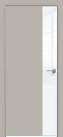 Межкомнатная Дверь Каркасно-Щитовая Triadoors Concept Шелл Грей 709 ПО Без Стекла с Декором Белый Глянец / Триадорс