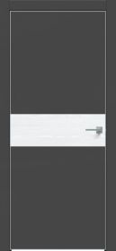 Межкомнатная Дверь Каркасно-Щитовая Triadoors Concept Дарк Грей 707 ПО Без Стекла с Декором Дуб Серена Белый Кристалл / Триадорс