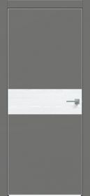 Межкомнатная Дверь Каркасно-Щитовая Triadoors Concept Медиум Грей 707 ПО Без Стекла с Декором Дуб Серена Белый Кристалл  / Триадорс