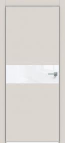 Межкомнатная Дверь Каркасно-Щитовая Triadoors Concept Лайт Грей 707 ПО Без Стекла с Декором Белый Глянец / Триадорс