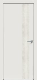 Межкомнатная Дверь Каркасно-Щитовая Triadoors Concept Белоснежно Матовая 703 ПО Без Стекла с Декором Дуб Патина Золото / Триадорс