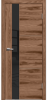 Межкомнатная Дверь Verda Лестер 2 Американский Орех со Стеклом Лакобель Чёрный / Верда
