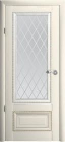 Межкомнатная Дверь Verda Версаль 1 Ваниль со Стеклом Метелюкс Ромб / Верда