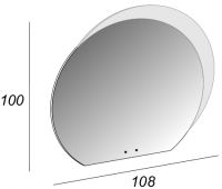 Зеркало с подсветкой и Bluetooth Cezares 45010 схема 1