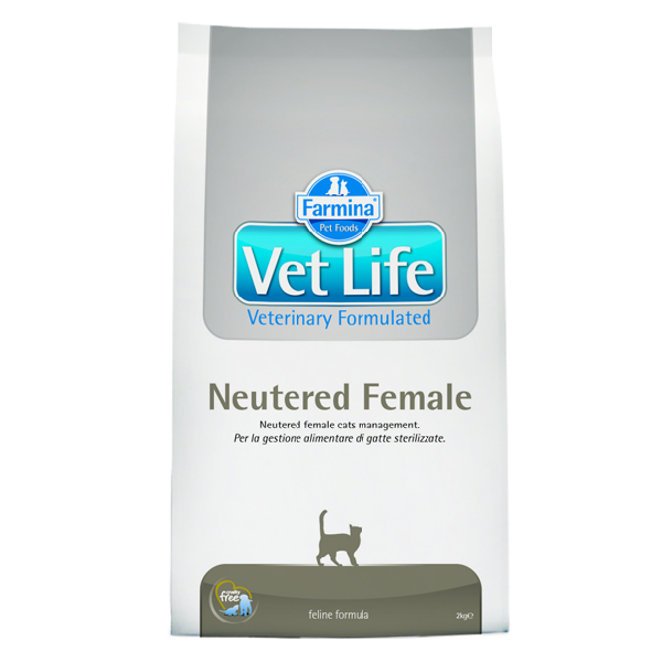 Сухой корм для стерилизованных кошек Farmina Vet Life Neutered Female.  Ветеринарная диета для кошек