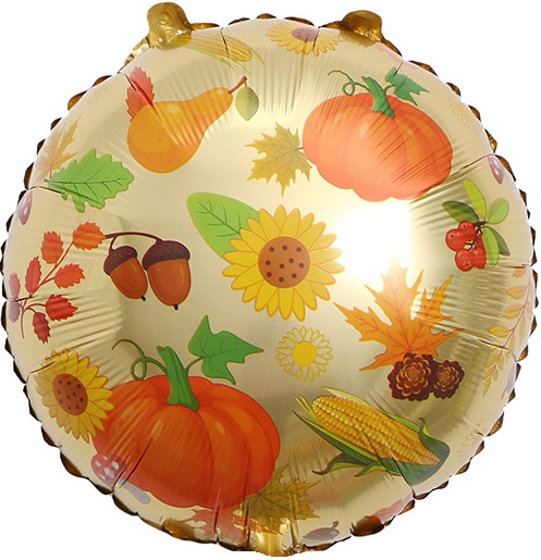 Осенняя пора круглый шар фольгированный с гелием