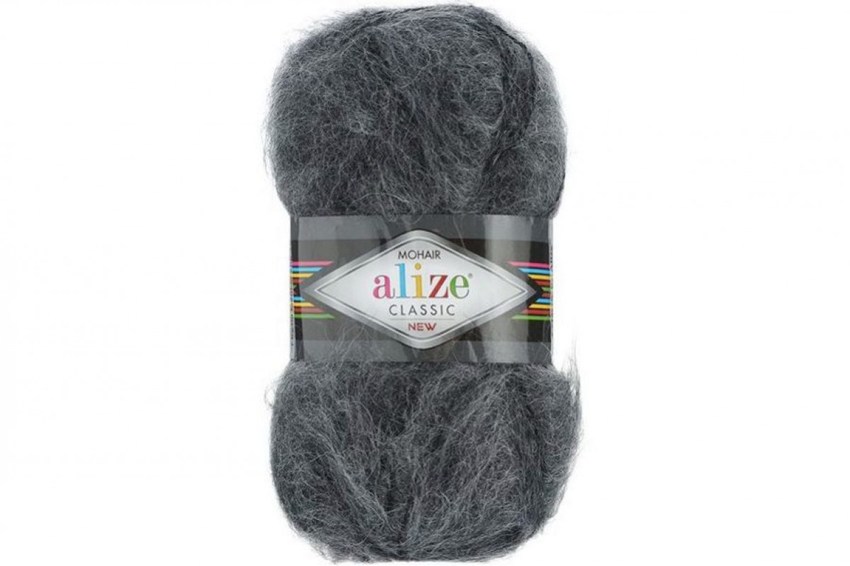Alize Mohair classic new 413 средне-серый