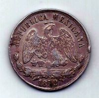 1 песо 1872 Мексика Оа Редкость XF