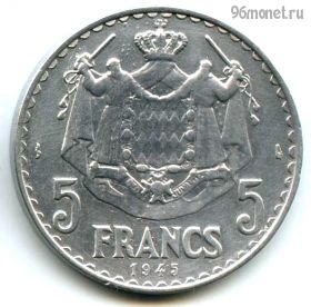 Монако 5 франков 1945