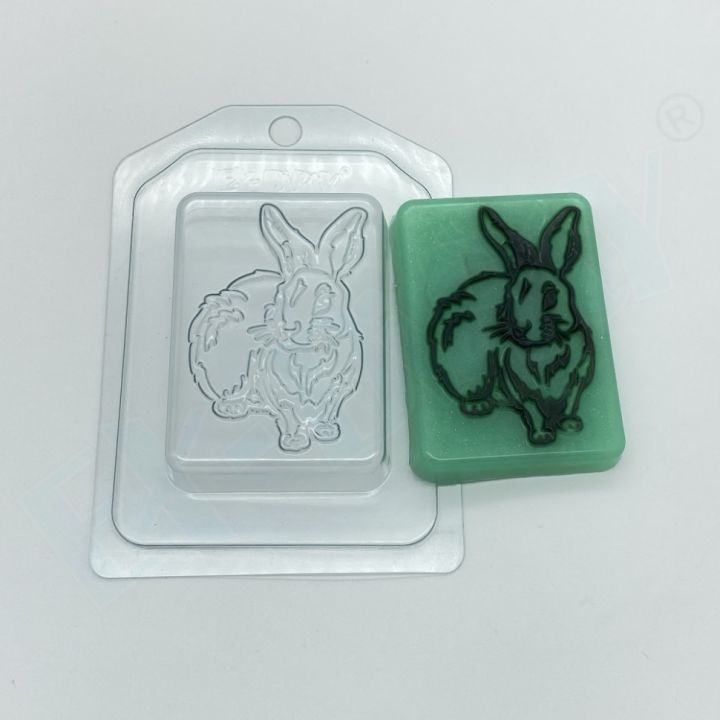 Пластиковая форма для мыла и шоколада "Кролик Силуэты", арт. 2454