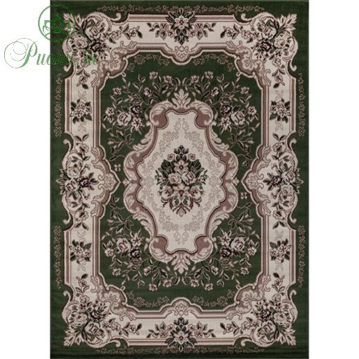 Ковёр прямоугольный Gavana D017, размер 60x110 см, цвет green